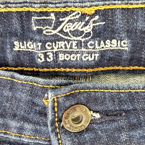 Levi's Slight Curve Classic Bootcut Denim Jeans size 33/16W - Picture 5 of 7